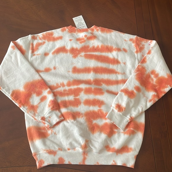Halloweentown Orange and White Tie-Dye Crewneck Sweatshirt - Picture 3 of 4